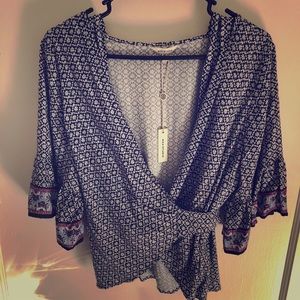 Max Studio NWT boho wrap top